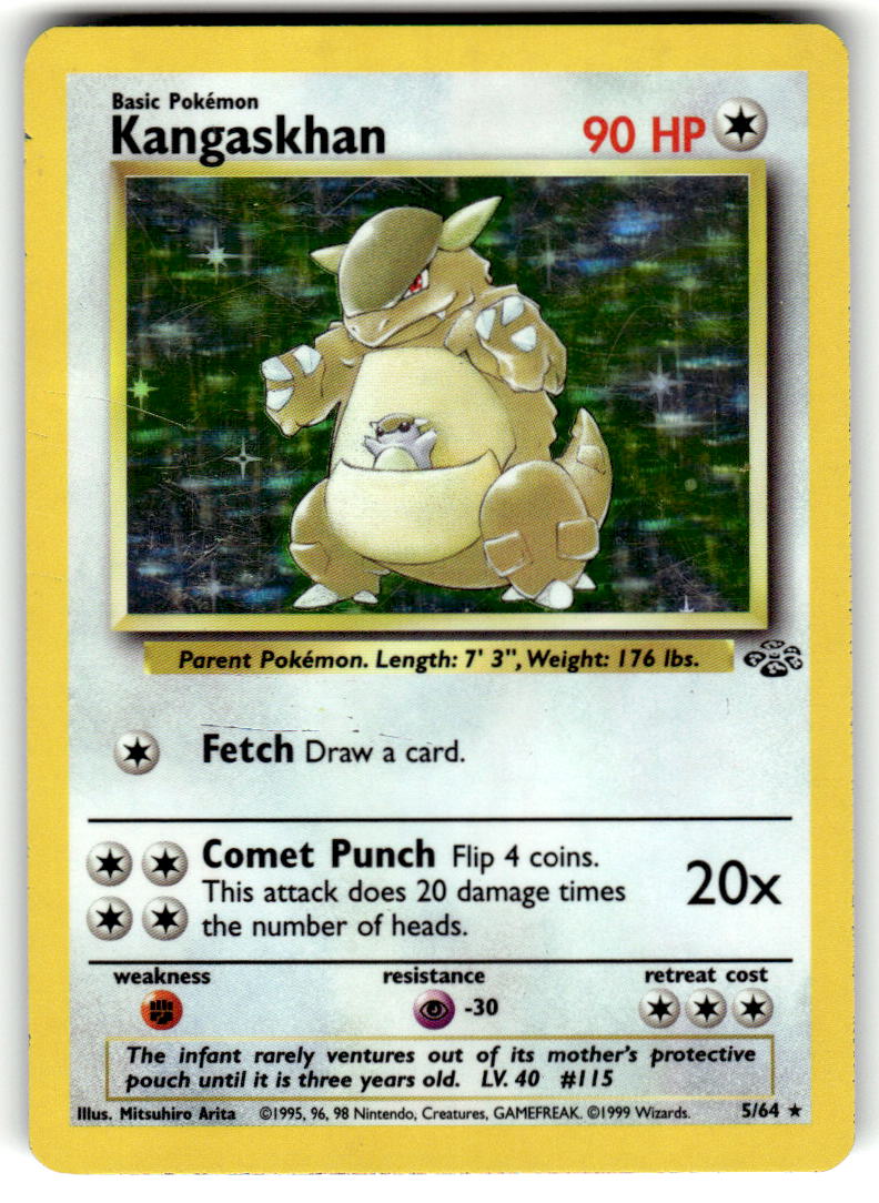 Kangaskhan- Jungle (5/64) - Heavily Played (HP) Unlimited Holofoil