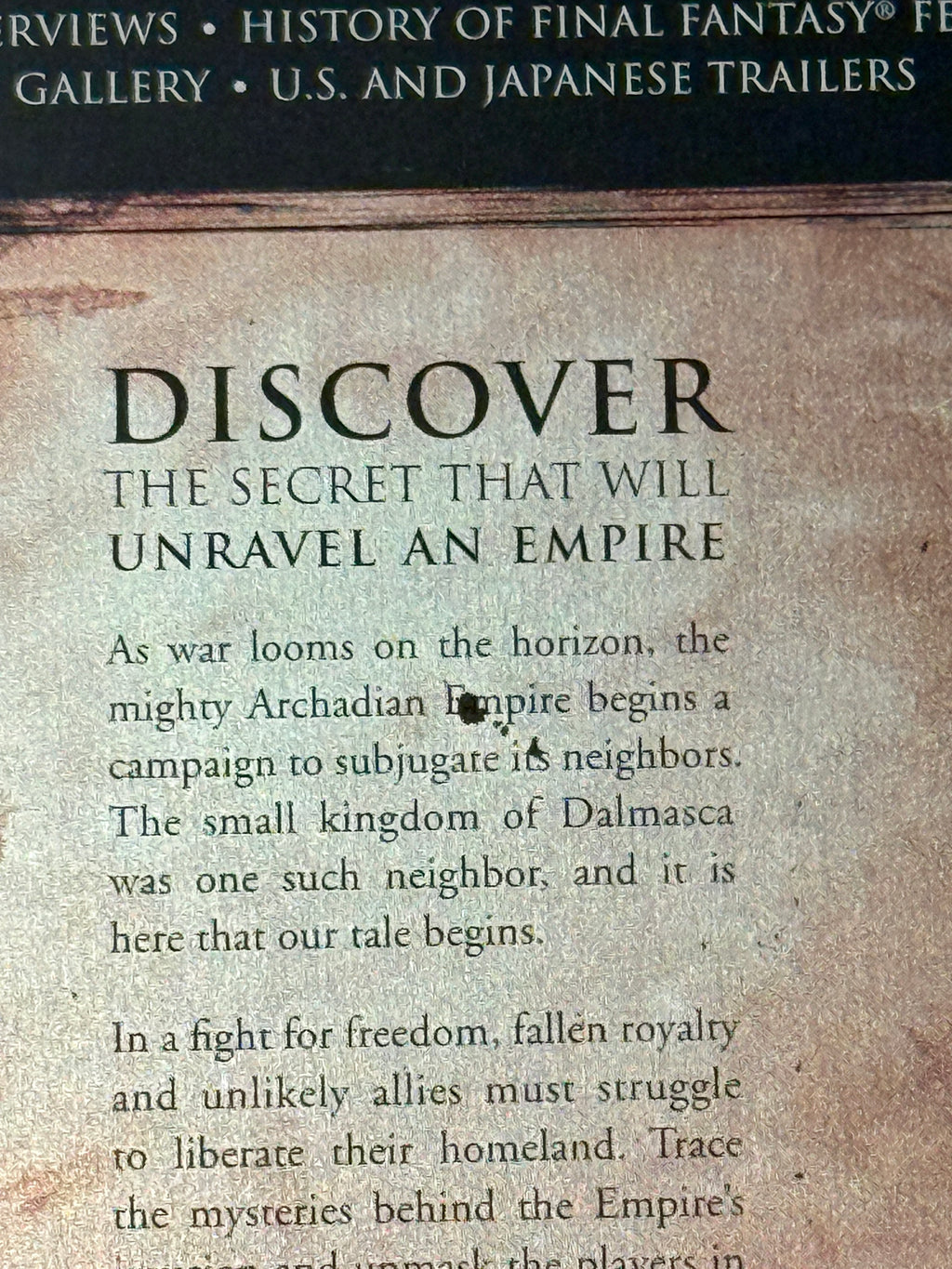 Final Fantasy XII Collector's Edition (PS2, 2006, CIB)