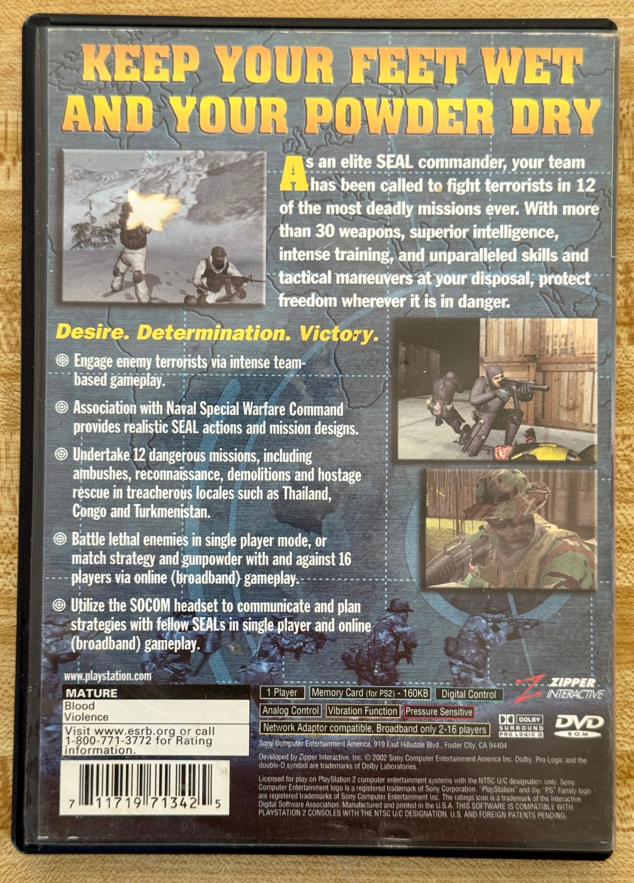 SOCOM U.S. NAVY SEALs (PS2, 2003, CIB)