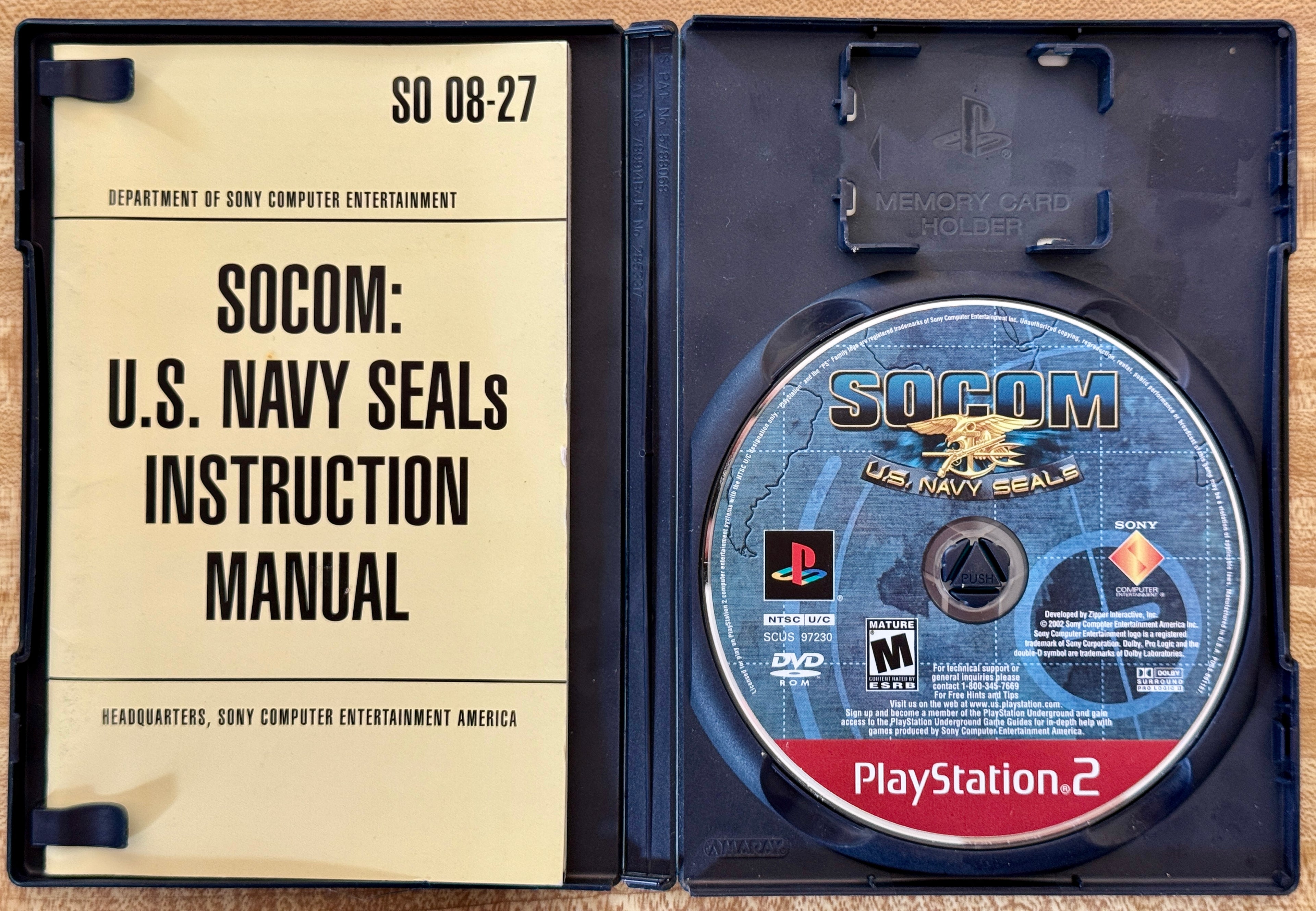 SOCOM U.S. NAVY SEALs (PS2, 2003, CIB)