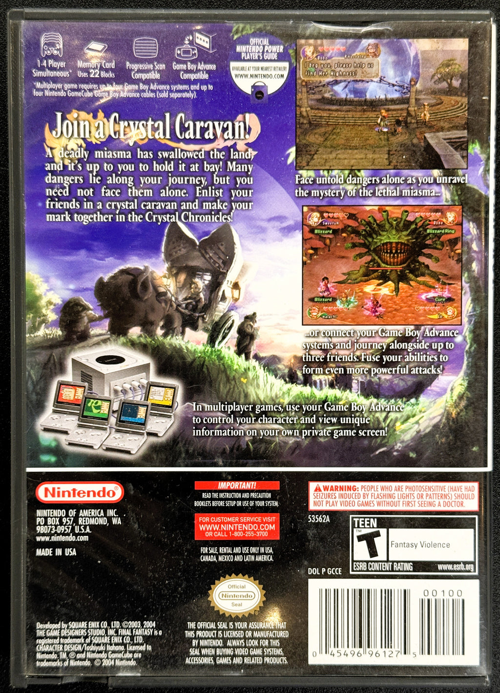 Final Fantasy Crystal Chronicles (GameCube, 2004, CIB)