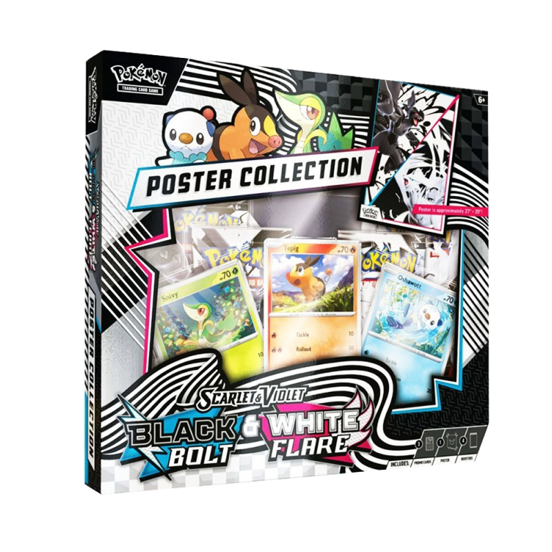 Pokemon Scarlet & Violet: Black Bolt & White Flare Unova Poster Collection